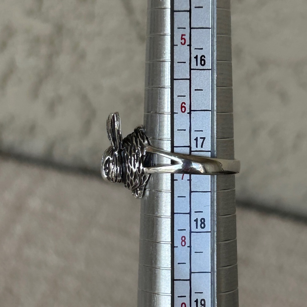 925 Sterling Silver Hand-Crafted Rabbit Ring - Picture 11 of 11